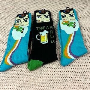 NWT 3pairs St Patrick’s Day Mens Socks